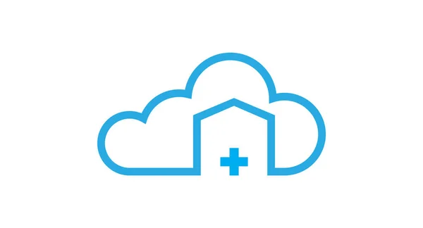 Цифрова Ілюстрація Креативного Дизайну Логотипу Синього Медичного Бренду Бізнесу — стоковий вектор