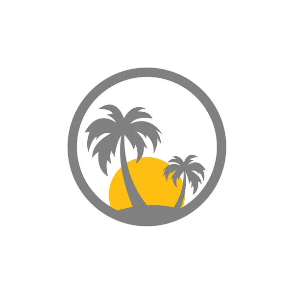 Ψηφιακή Απεικόνιση Ενός Δημιουργικού Λογότυπου Στρογγυλής Παλάμης Για Επιχειρήσεις — Διανυσματικό Αρχείο