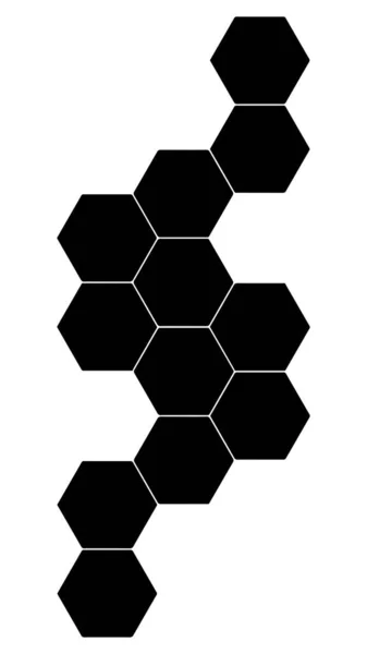 Een Abstracte Zwarte Honingraat Achtergrond — Stockvector