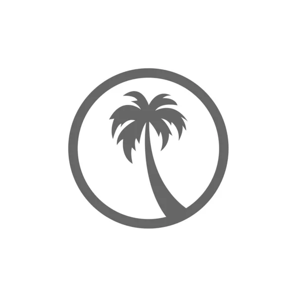 Цифрова Ілюстрація Креативного Дизайну Логотипу Круглої Пальми Бізнесу — стоковий вектор