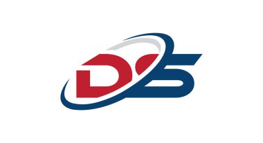 DS 'nin beyaz arka planda izole ettiği harflerin olduğu bir şirket logosu.