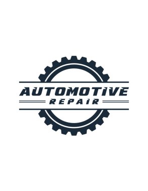 Beyaz arkaplanda bir otomotiv logo şablonu vektör simgesi