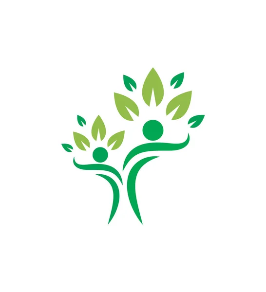 Digital Illustration Kreativ Mänsklig Miljö Logotyp Design För Företag — Stock vektor