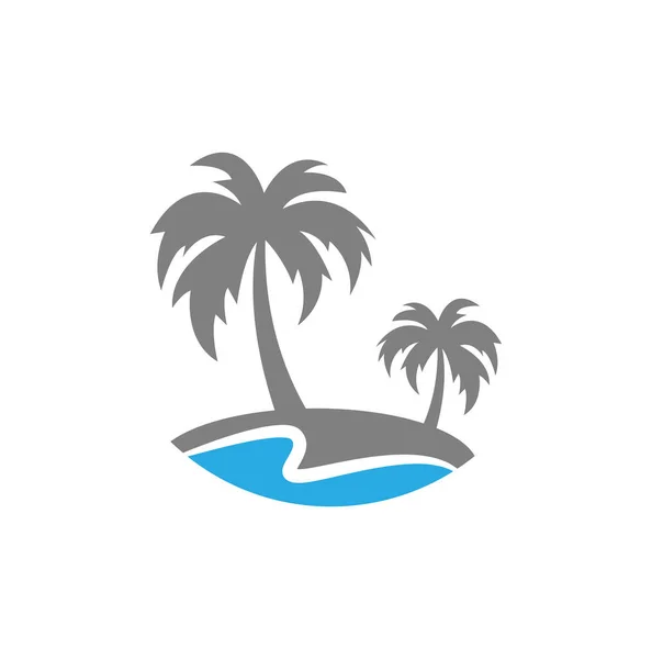 Digital Illustration Kreativ Runda Palm Varumärke Logotyp Design För Företag — Stock vektor