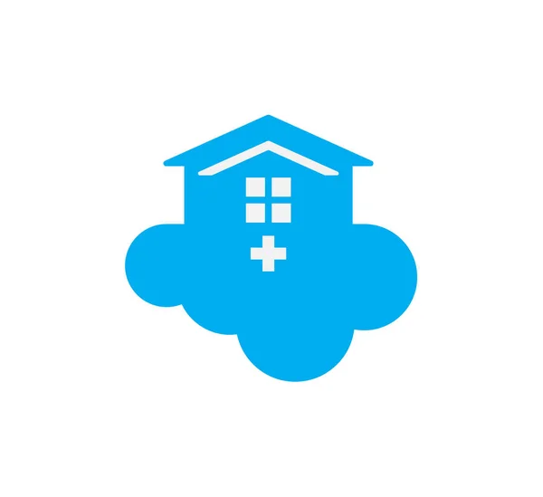 Uma Ilustração Digital Design Logotipo Marca Médica Azul Criativo Para — Vetor de Stock