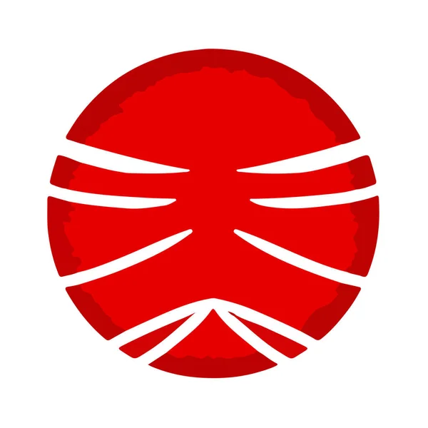 Illustration Logo Japonais Isolée Sur Fond Blanc — Image vectorielle