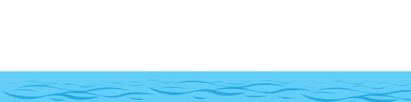 ミニマルな青い海の波層のパノラマベクトル — ストックベクタ