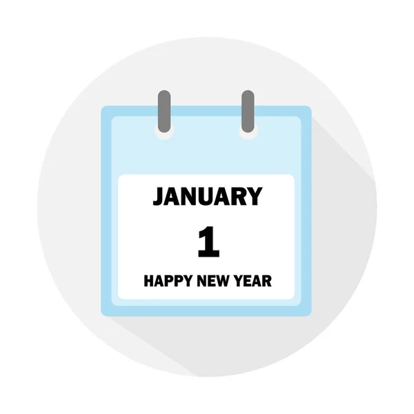 Mutlu Yıllar Için Ocak Takviminin Vektör Çizimi — Stok Vektör