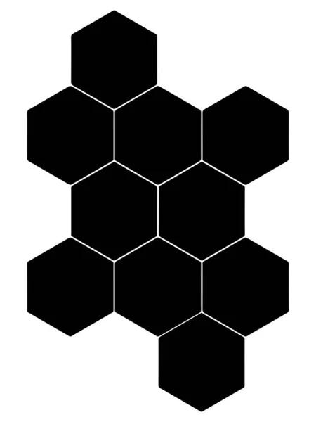 Een Abstracte Zwarte Honingraat Achtergrond — Stockvector