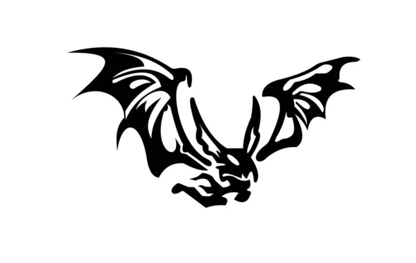 Vetor Morcego Preto Isolado Branco Perfeito Para Fundo —  Vetores de Stock