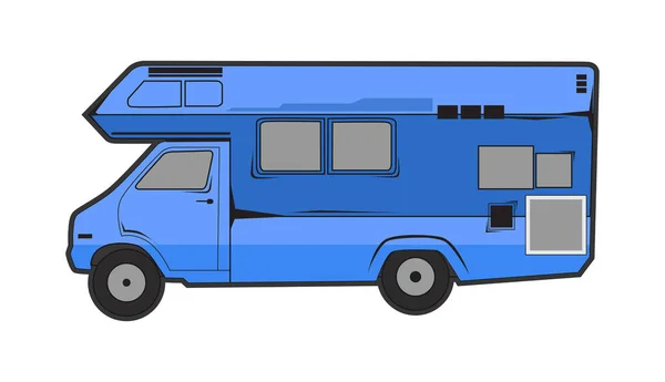 Ein Vektor Eines Großen Blauen Van Symbols Auf Weißem Hintergrund — Stockvektor