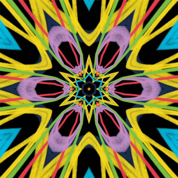 Art Illusions Optique Hexéose Sous Forme Une Fleur Colorée — Image vectorielle