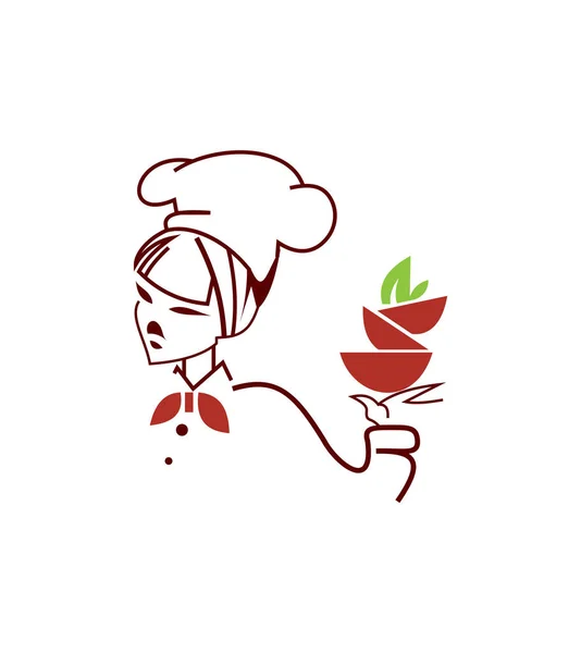 Een Eten Restaurant Logo Icoon Ontwerp Voor Bedrijf — Stockvector