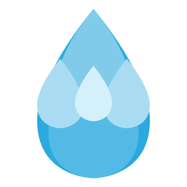 Ícone Gotas Água Azul Isolado Fundo Branco Conceito Escassez Água — Vetor de Stock