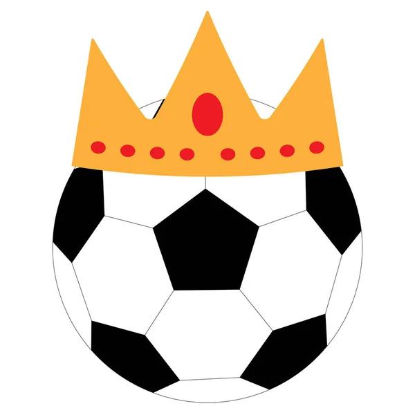 Clip Art Eines Fußballs Mit Krone Das Konzept Der Weltmeisterschaft — Stockvektor