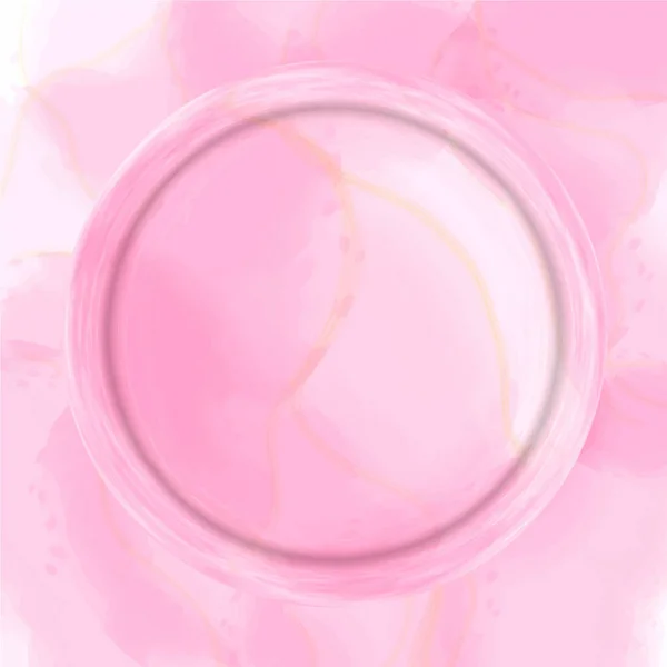 Een Illustratie Van Een Roze Cirkel Geïsoleerd Een Roze Achtergrond — Stockvector
