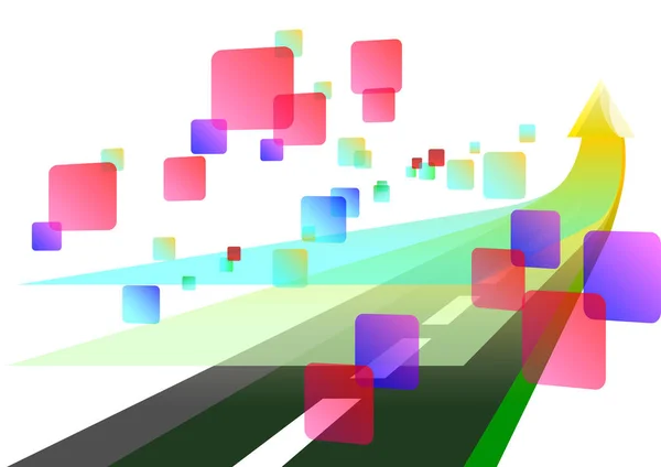 Een Vectorillustratie Van Een Abstract Kleurrijk Geometrisch Sjabloon Perfect Voor — Stockvector