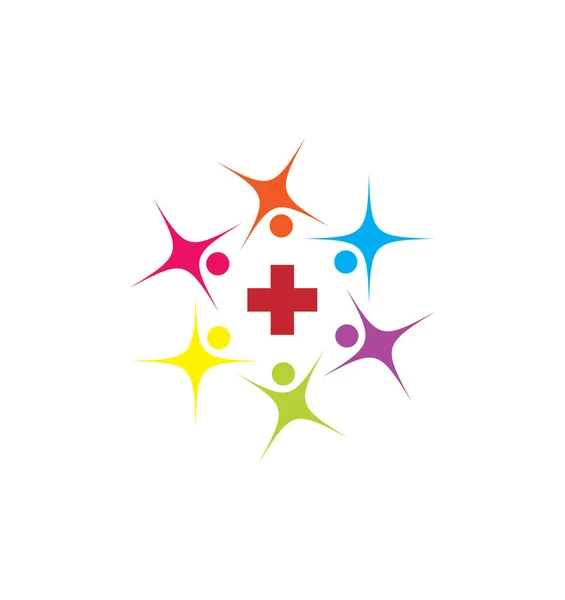 Ilustración Digital Diseño Logotipo Marca Médica Creativa Para Empresas — Archivo Imágenes Vectoriales