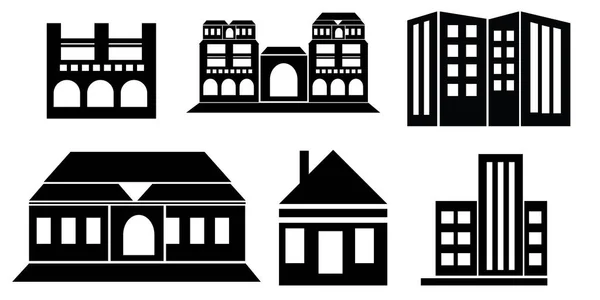 Иконка Другого Типа Черном Цвете Белом Фоне Концепция Недвижимости — стоковый вектор