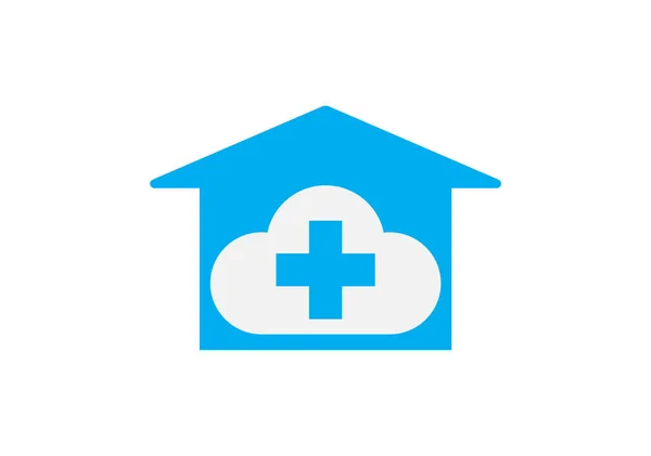 Şletmeler Için Yaratıcı Mavi Tıbbi Marka Logosunun Dijital Bir Çizimi — Stok Vektör