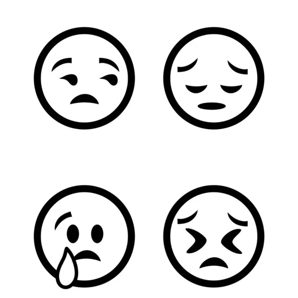 Ein Schwarzweißes Niedliches Smiley Emoticon Auf Weißem Hintergrund — Stockvektor