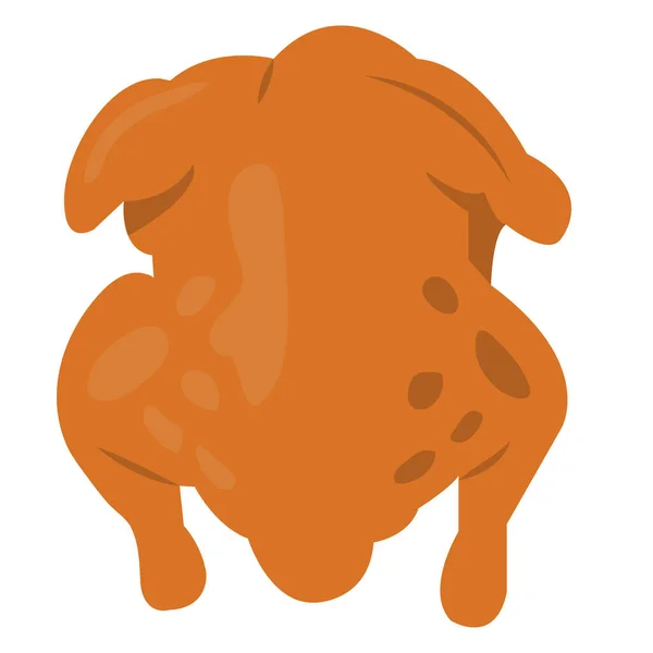 Een Cartoon Ontwerp Van Gekookte Kalkoen Als Thanksgiving Icoon — Stockvector