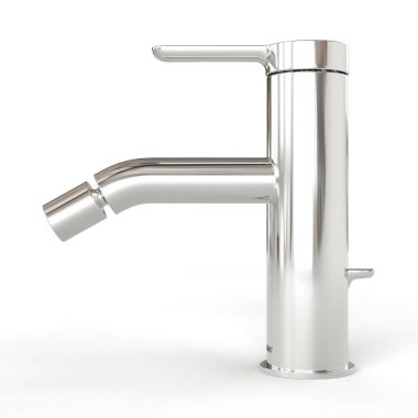 Beyaz zemin üzerinde izole edilmiş bir metal dokunun 3 boyutlu bir çizimi