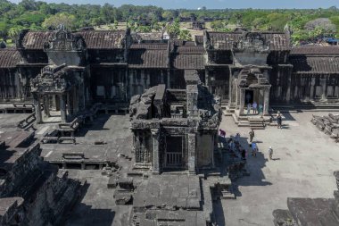 Siem Reap, Kamboçya 'daki Angkor Wat Tapınağı' nın güzel bir fotoğrafı.