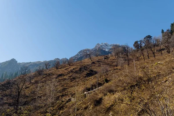 Panoramisch Prachtig Uitzicht Berg Ama Dablam Met Prachtige Lucht Weg — Stockfoto