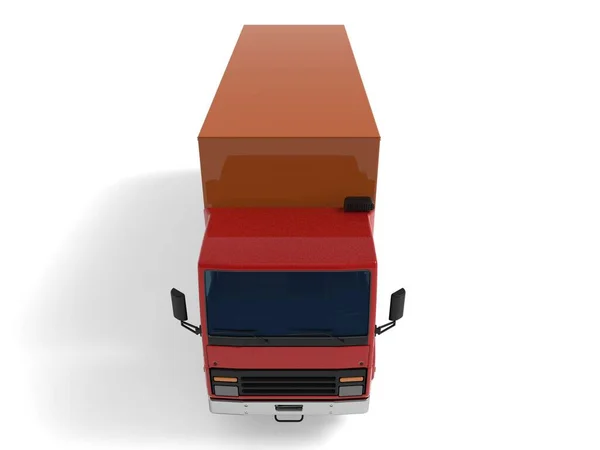 Camión Van Transporte Aislado Representación Ilustración Sobre Fondo Blanco —  Fotos de Stock