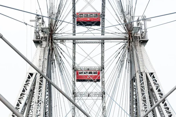Τροχός Riesenrad Ferris Στο Φως Φόντο Του Ουρανού Στη Βιέννη — Φωτογραφία Αρχείου