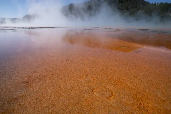 Uma Bela Vista Grande Primavera Prismática Yellowstone — Fotografia de Stock