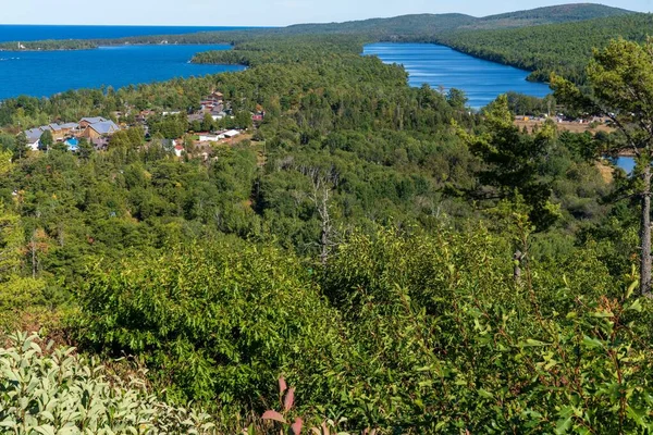 stock image A high angle shot of Copper Harbor at Lake Superior, Keweenaw peninsula, Michigan, USA