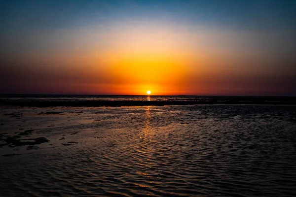 Rotes Meer Von Saudi Arabien Aus Bei Sonnenuntergang — Stockfoto