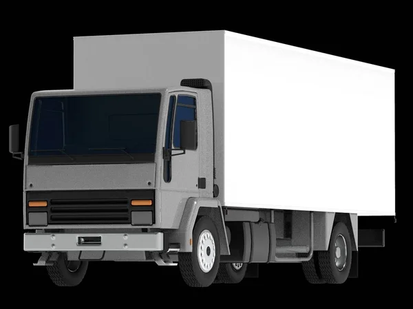 Camión Van Transporte Aislado Representación Ilustración Sobre Fondo Blanco — Foto de Stock