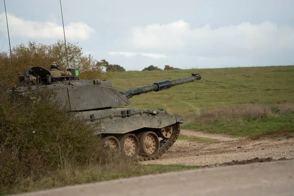 Main Battle Tank Military Combat Exercise Wiltshire — Stock Photo, Image