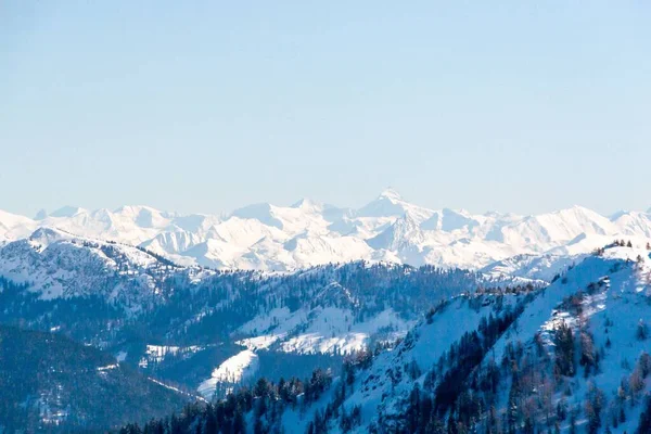 Paisaje Alpino Visto Desde Montaña Wallberg Rottach Egern Alemania —  Fotos de Stock