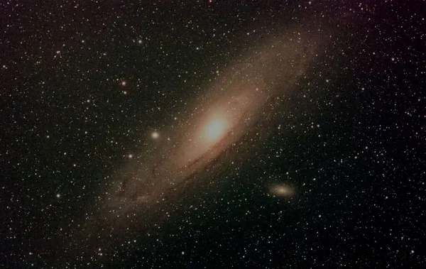 Hermoso Disparo Galaxia Espiral M31 Andrómeda Cielo — Foto de Stock
