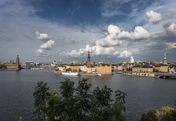 Μια Γραφική Θέα Της Πόλης Της Στοκχόλμης Στη Σουηδία — Φωτογραφία Αρχείου