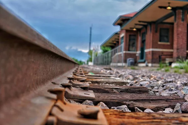 Gare Historique Dépôt Train Xoellville Dans Arkansas — Photo