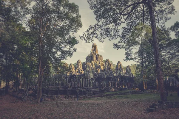 Beau Cliché Temple Angkor Wat Siem Reap Cambodge — Photo