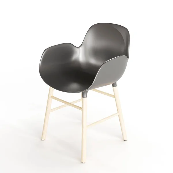 배경에 현대검은 의자에 — 스톡 사진