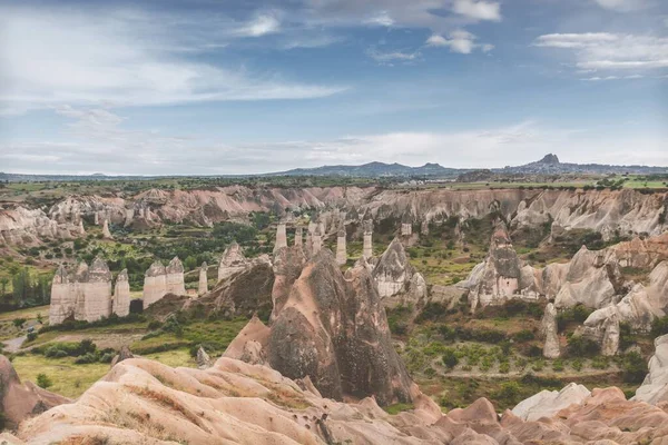 Uma Vista Paisagem Das Formações Pedra Vale Pasabag Capadócia Turquia — Fotografia de Stock