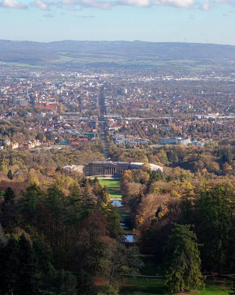 Вертикальный Снимок Городского Пейзажа Касселя Севере Гессена Германия — стоковое фото