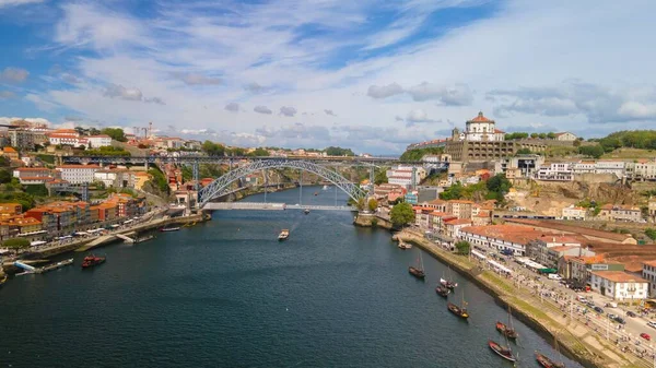 Аэросъемка Старого Города Порту Реки Дору Португалии — стоковое фото