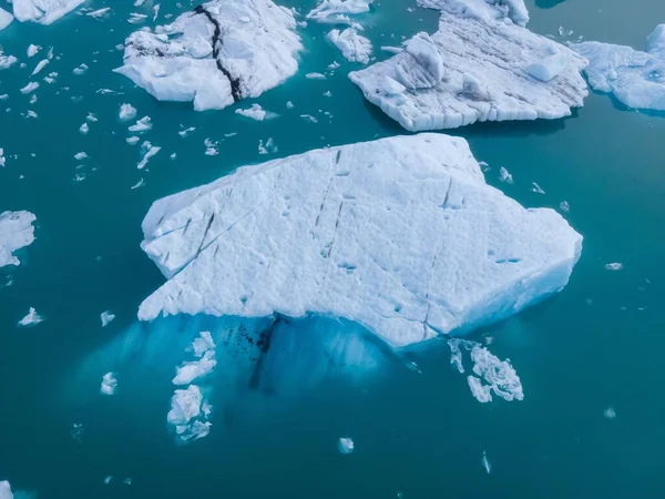 Une Vue Aérienne Des Glaciers Mer — Photo
