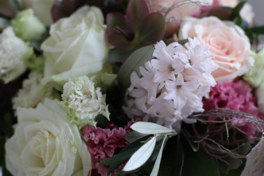 Renkli çiçeklerin parlak ışıkta, arka planda bulanık bir yakın çekimi.