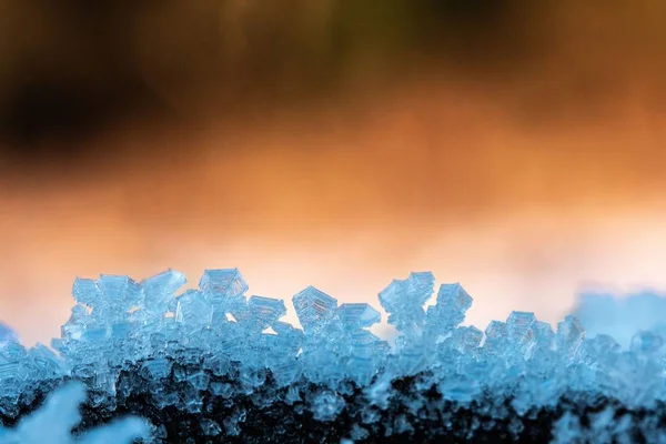 Крупним Планом Знімок Блакитних Кристалів Льоду — стокове фото