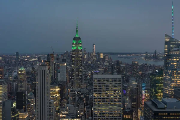Vacker Bild Skyskraporna Molnen New York Usa — Stockfoto