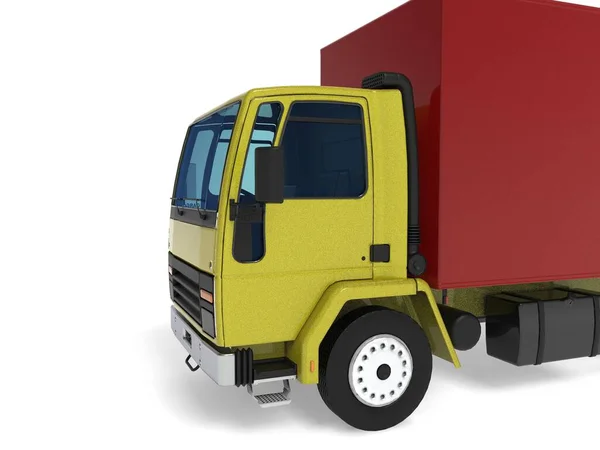 Ciężarówka Van Transportu Izolowane Renderowania Ilustracji Białym Tle — Zdjęcie stockowe